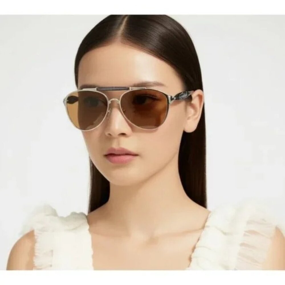 NEW BURBERRY BE3160 1005/73 SILVER BLACK UNISEX SUNGLASSES BURBERRY BE3160 10057 - Picture 4 of 12